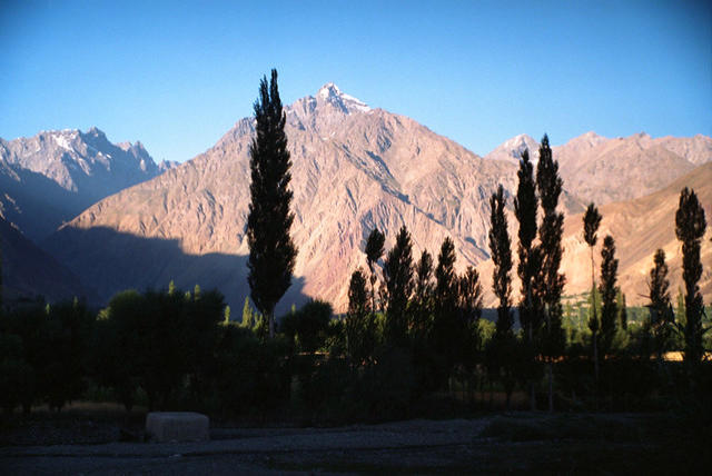 Morning sunshine on the mountains at Sandhi, Pakistan