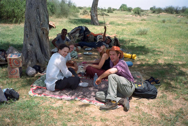 Lunch on the camel safari.