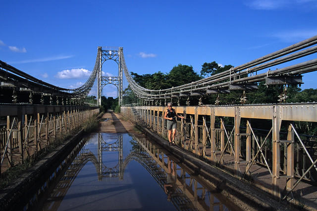 Janet on Eiffel's Bridge, El Dorado, Venezuela