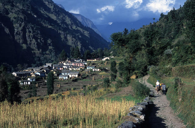 Arriving at Khati village, Pindari Glacier Trek.
