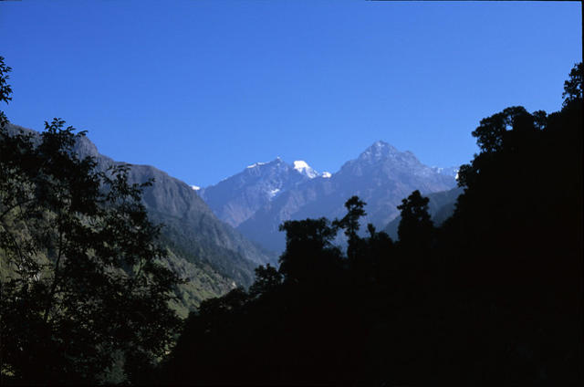 Nanda Kot from Khati, Pindari Glacier Trek.