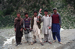 Armed tribesmen of Swat Kohistan, Pakistan.