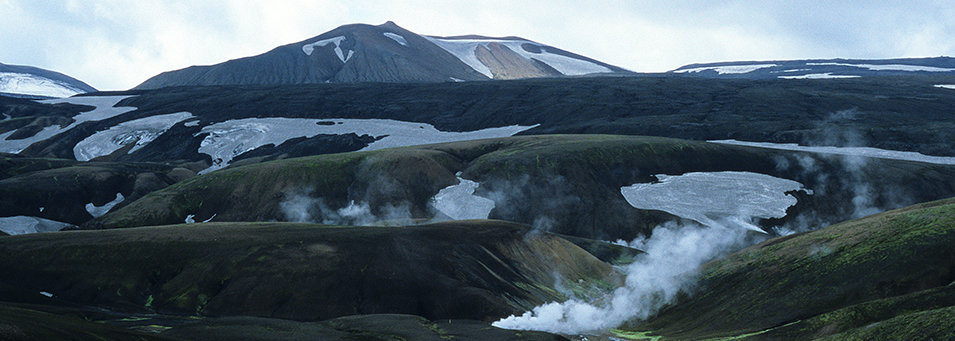 Volcanic landscape near Landmannalaugar, Iceland.