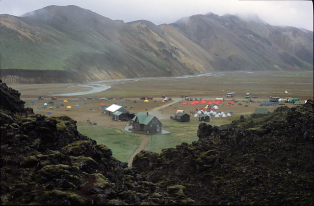 The view back down to Landmannalaugar.