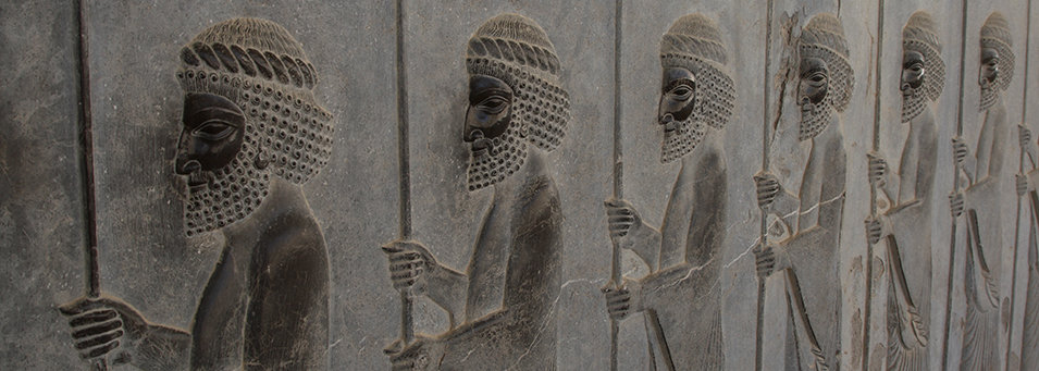 Carved Figures, Apadana Staircase, Persepolis, Iran