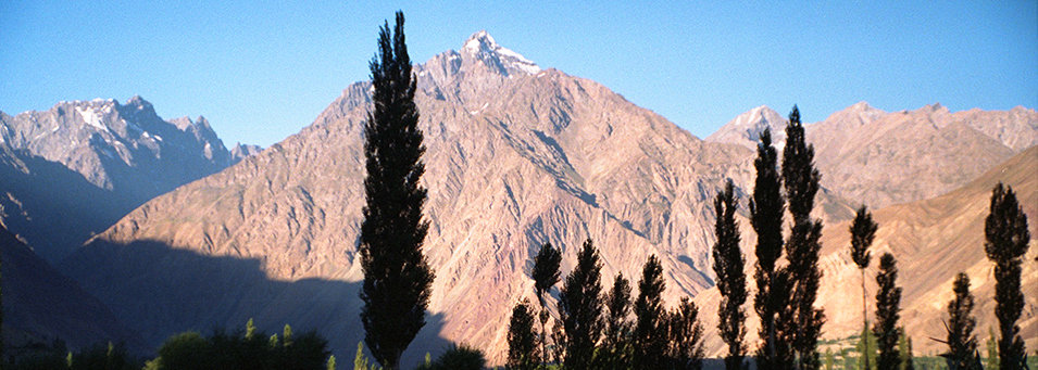 Early morning sunshine on the mountains at Sandhi, Pakistan