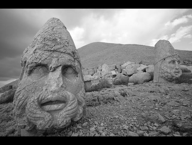 Stone heads at Nemrut Dagi, Turkey