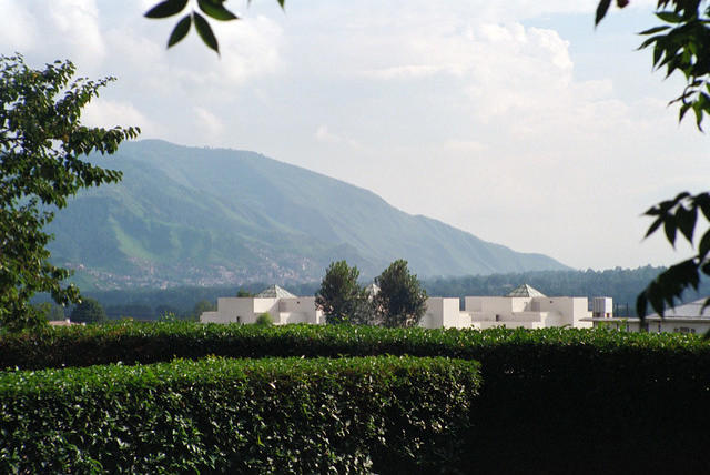 The view from the grounds of the AFP bungalow